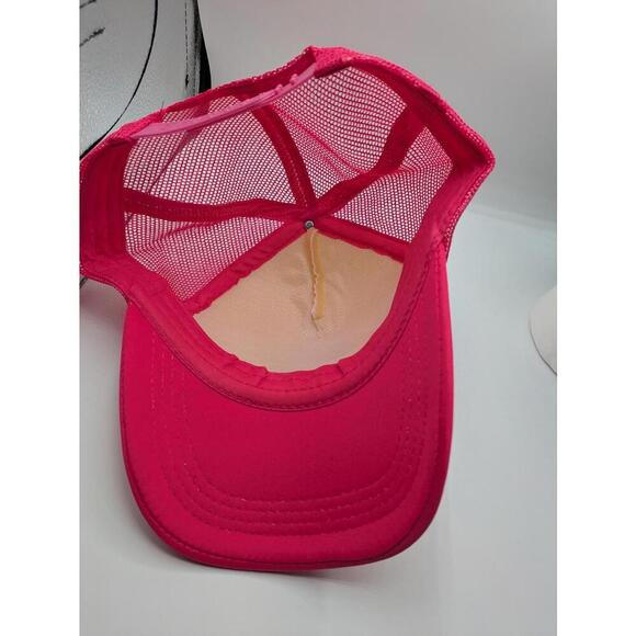 Vintage Trucker Baseball Hat Cap with Turquoise Jeep Design Pink OSFA - Picture 6 of 7